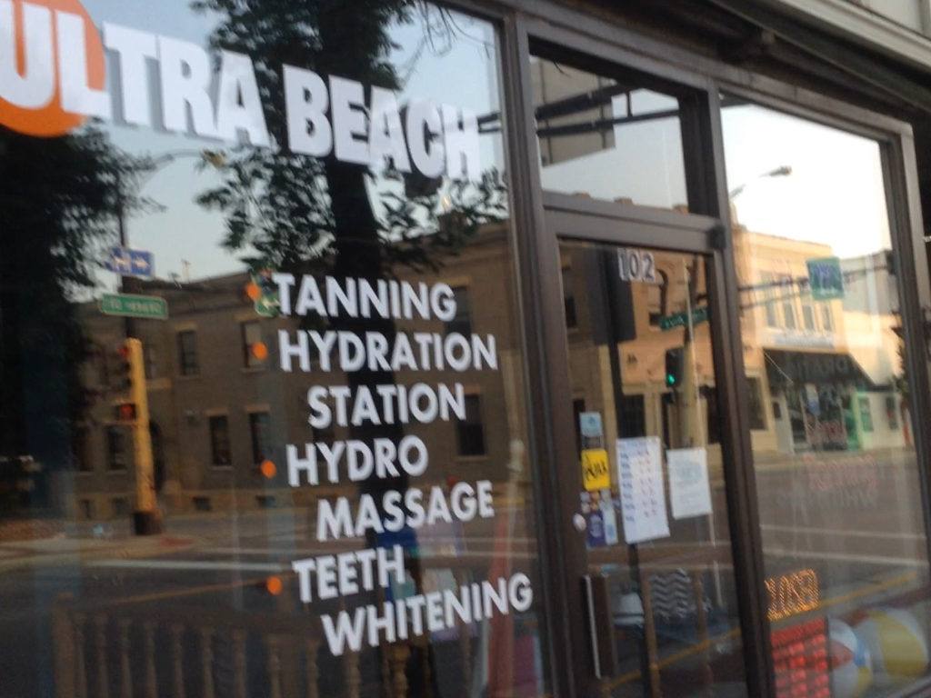 Exterior Image of Ultra Beach. Located at 102 S. State Street in Waseca Minnesota. 1-507-201-3069